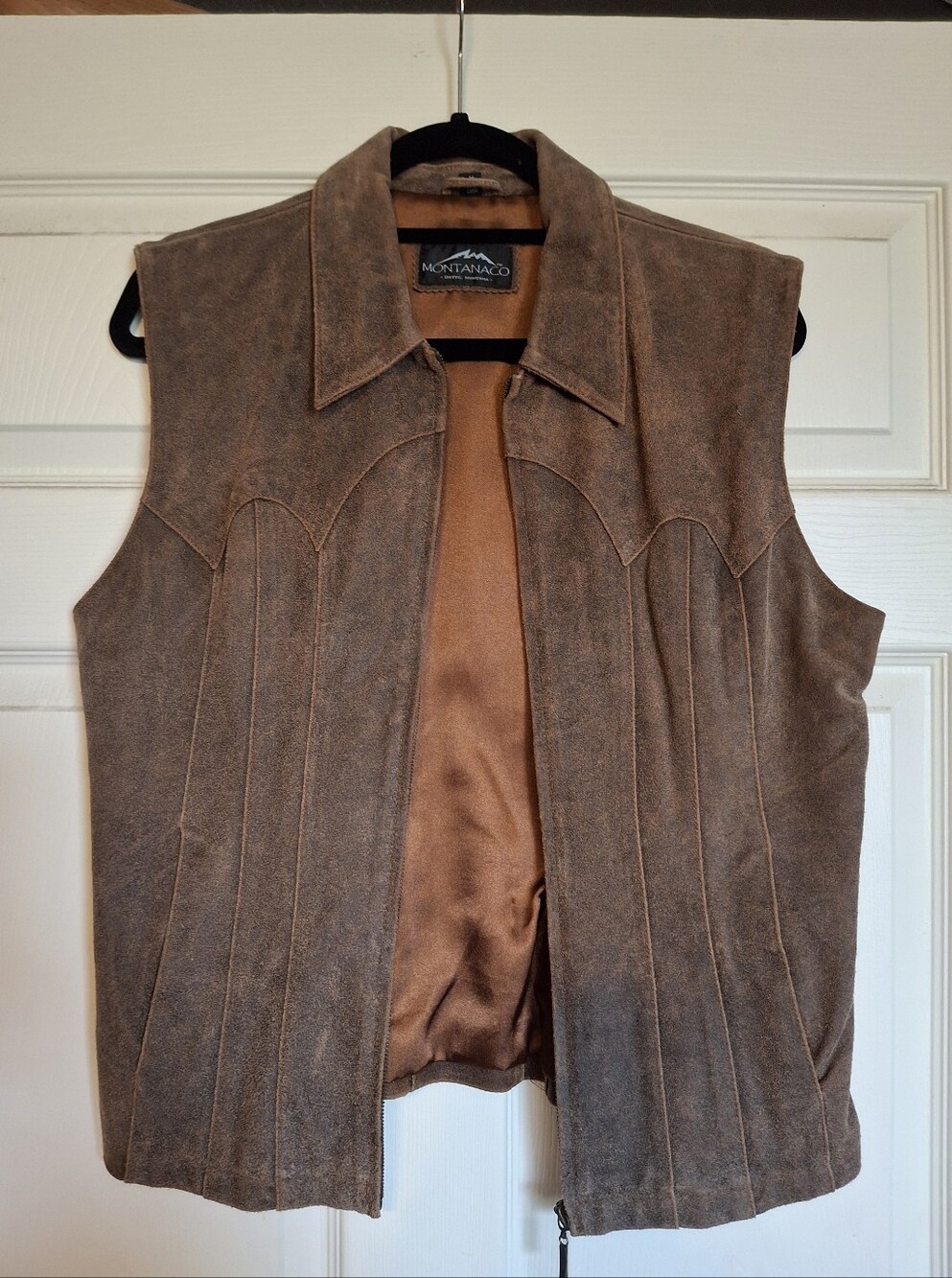 Montanaco Brown Suede Western Vest